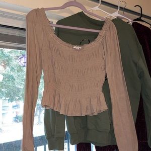 Brown stretch halter top